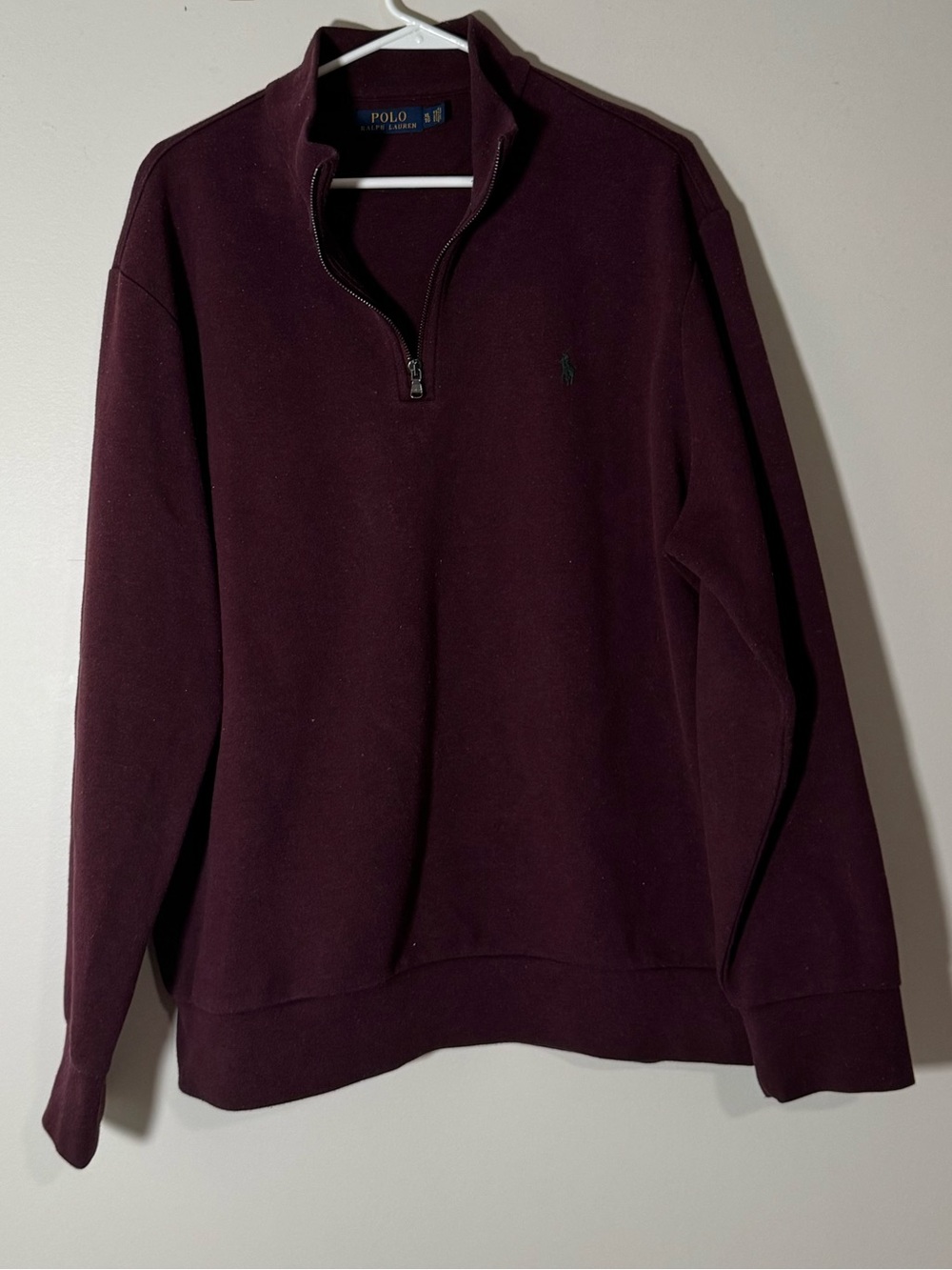 Ralph Lauren Men's Half-Zip Sweater in Deep Burgundy
